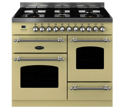 BRITANNIA  Fleet 100 RC10XGGFLCR Dual Fuel Range Cooker - Matte Cream & Stainless Steel